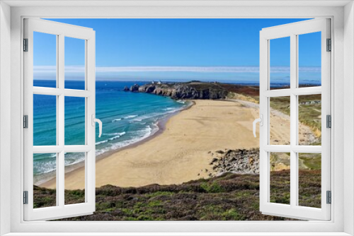 Fototapeta Naklejka Na Ścianę Okno 3D - Plage de L'anse De Pen Hat, Camaret-sur-Mer, GR34, Finistère, Bretagne, France