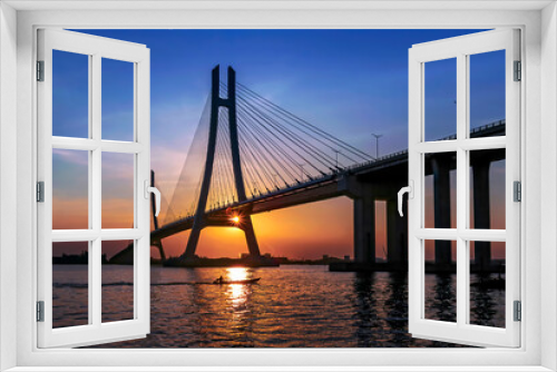 Fototapeta Naklejka Na Ścianę Okno 3D - Vam Cong Bridge in the beautiful afternoon