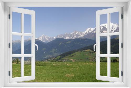 Fototapeta Naklejka Na Ścianę Okno 3D - panorama haute et moyenne montagne