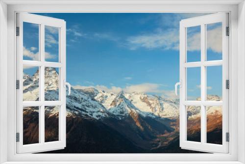 Fototapeta Naklejka Na Ścianę Okno 3D - Caucasus mountains peaks nature landscape