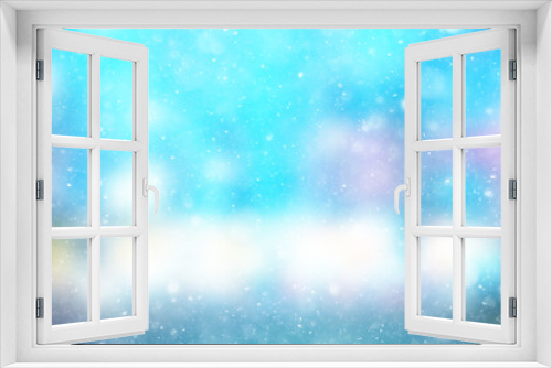 Fototapeta Naklejka Na Ścianę Okno 3D - abstract blue background snow snowflakes, new year, glow design