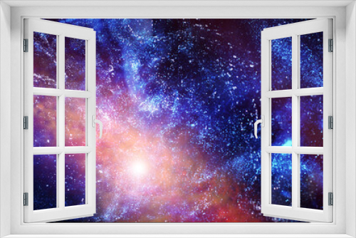 Fototapeta Naklejka Na Ścianę Okno 3D - Universe in a distant galaxy with nebulae and stars