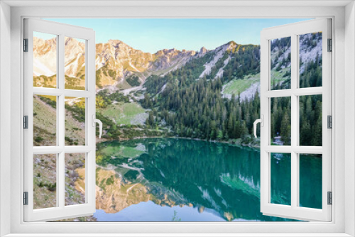 Fototapeta Naklejka Na Ścianę Okno 3D - Beautiful blue lake in the Bavarian Alps