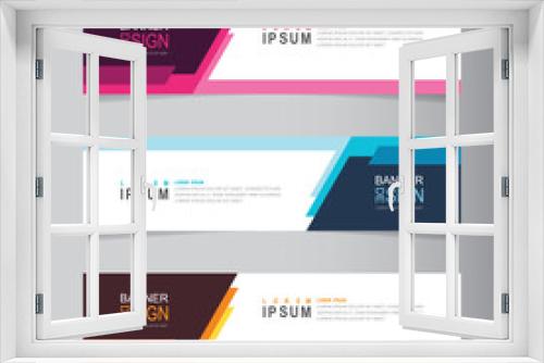 Modern banner template with abstract shape for your ads banner, header, footer, print and social media.