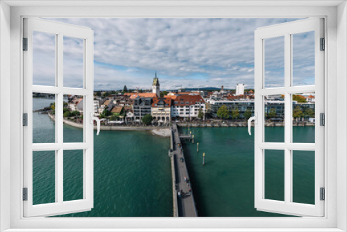 Fototapeta Naklejka Na Ścianę Okno 3D - Friedrichshafen am Bodensee vom Moleturm