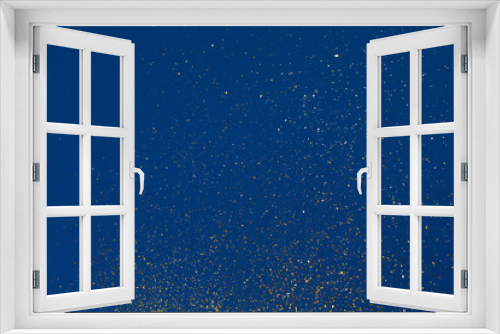 Fototapeta Naklejka Na Ścianę Okno 3D - Gold glitter on blue background. Holiday abstract texture