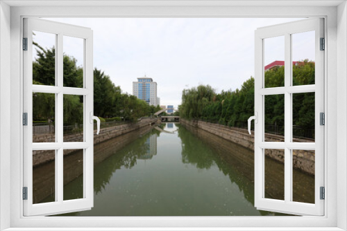 Fototapeta Naklejka Na Ścianę Okno 3D - Waterfront City Architectural Scenery, Shijiazhuang City, Hebei Province, China