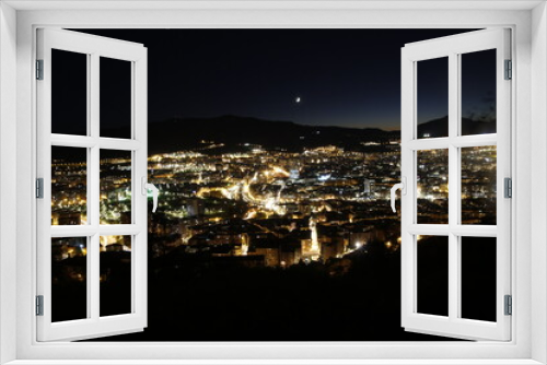 Fototapeta Naklejka Na Ścianę Okno 3D - Panoramic view of Bilbao at night