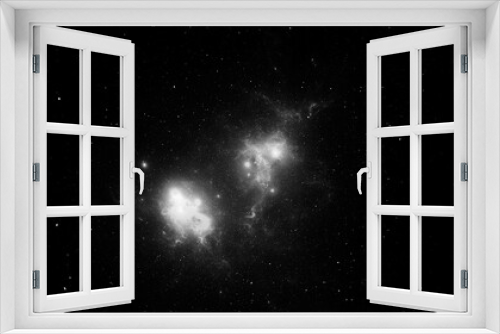 Fototapeta Naklejka Na Ścianę Okno 3D - Abstract monochrome fractal illustration looks like beautiful galaxies.