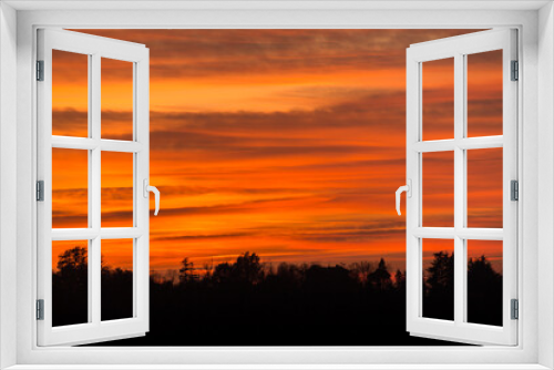 Fototapeta Naklejka Na Ścianę Okno 3D - Red sky