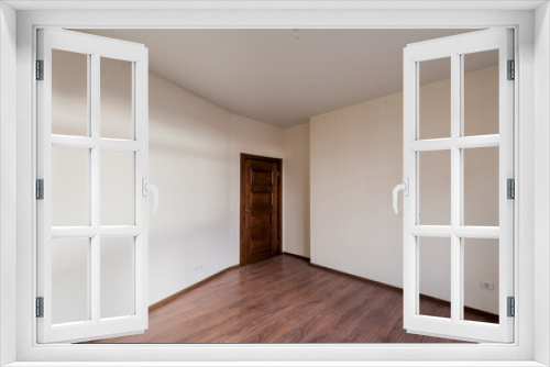 Fototapeta Naklejka Na Ścianę Okno 3D - Russia, Moscow- April 17, 2020: interior room apartment rough repair for self-finishing. interior decoration, bare walls of the premises, stage of construction