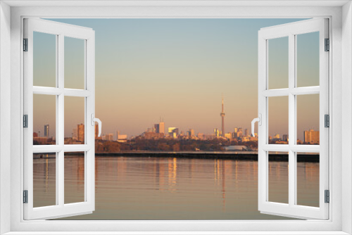 Fototapeta Naklejka Na Ścianę Okno 3D - Toronto City Skyline at sunset in Ontario Canada