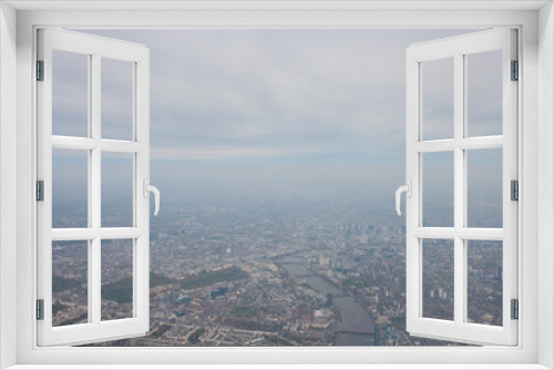 View of cityscape and River Thames; London; UK