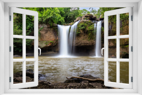 Fototapeta Naklejka Na Ścianę Okno 3D - Haew Suwat waterfall in forest at Khao Yai National Park, Thailand