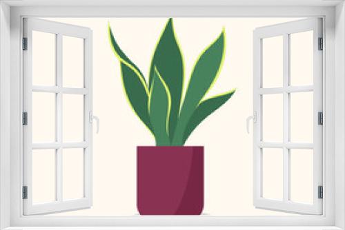 Fototapeta Naklejka Na Ścianę Okno 3D - Ornamental plant design, flat image in hand drawing. Vector illustration	