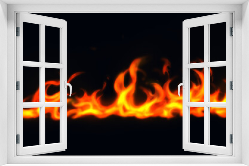 燃え盛る炎のイラスト　エフェクト　背景装飾