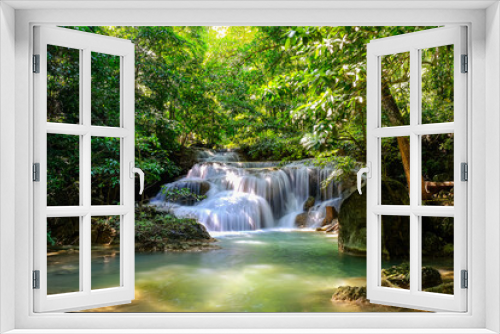 Fototapeta Naklejka Na Ścianę Okno 3D - Erawan Waterfall in National Park, Thailand