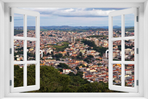 Fototapeta Naklejka Na Ścianę Okno 3D - Partial view of the city of Sao Joao del Rei, Mias Gerais, Brazil 