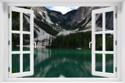 Fototapeta Naklejka Na Ścianę Okno 3D - Lago di montagna