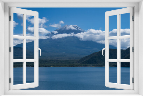 Fototapeta Naklejka Na Ścianę Okno 3D - 富士山, 湖, 水, 山, 風景