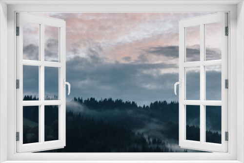 Fototapeta Naklejka Na Ścianę Okno 3D - Misty landscape in the Carpathians