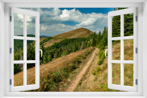 Fototapeta Naklejka Na Ścianę Okno 3D - beautiful summer highland landscape nature photography scenic view of Carpathian mountain in Slovakia touristic hiking route in June clear weather day
