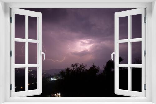 Fototapeta Naklejka Na Ścianę Okno 3D - lightning in the sky