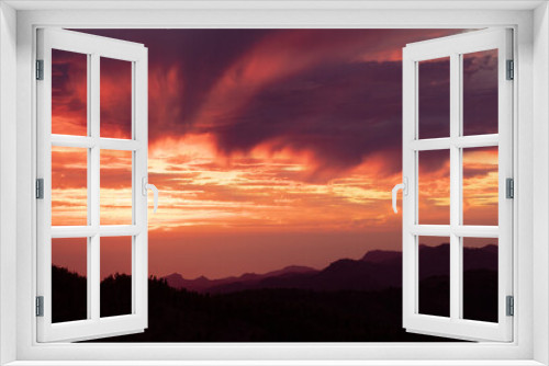 Fototapeta Naklejka Na Ścianę Okno 3D - Beautiful sunset at the peak of Gran Canaria island.