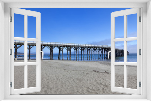 Fototapeta Naklejka Na Ścianę Okno 3D - San Simeon Pier - William Randolph Hearst State Beach