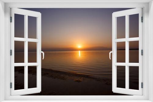 Fototapeta Naklejka Na Ścianę Okno 3D - 
Dead Sea cost in Israel during sunset
