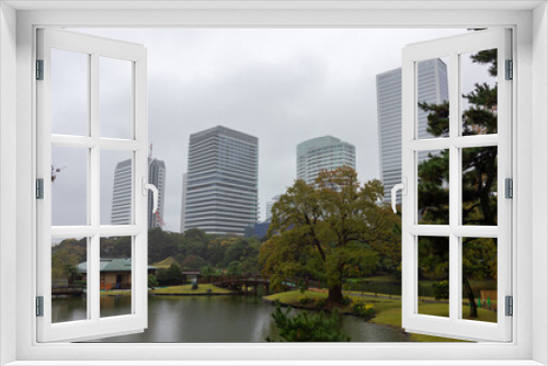 Fototapeta Naklejka Na Ścianę Okno 3D - Famous gardens in Tokyo bay (Japan)