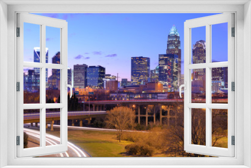 Fototapeta Naklejka Na Ścianę Okno 3D - Uptown Skyline