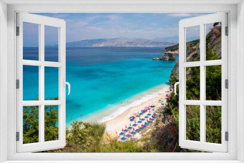 Fototapeta Naklejka Na Ścianę Okno 3D - view on paradise beach in Ksamil in Albania