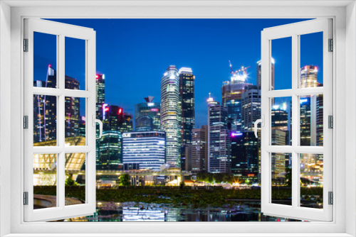 Fototapeta Naklejka Na Ścianę Okno 3D - View from Marina bay, Singapore