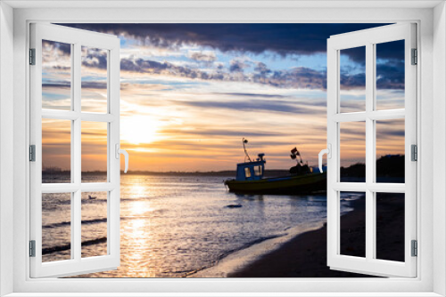 Fototapeta Naklejka Na Ścianę Okno 3D - beautiful, mystical sunrise over the calm sea