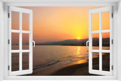 Fototapeta Naklejka Na Ścianę Okno 3D - The mediterranean coast. sunset