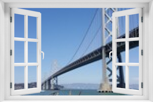 Fototapeta Naklejka Na Ścianę Okno 3D - Oakland Bay Bridge with a clear blue sky
