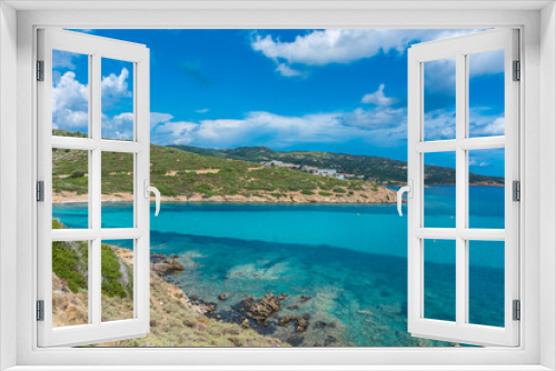 Fototapeta Naklejka Na Ścianę Okno 3D - Beautiful turquoise water of a bay in Asinara Island, Sardinia
