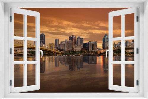 Fototapeta Naklejka Na Ścianę Okno 3D - Pittsburgh Skyline