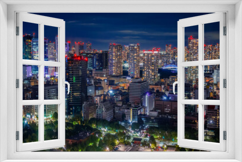 Fototapeta Naklejka Na Ścianę Okno 3D - 東京タワーから見える東京夜景