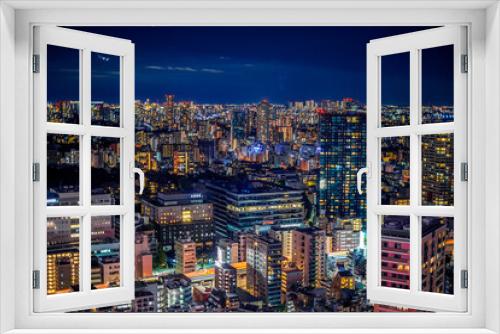 Fototapeta Naklejka Na Ścianę Okno 3D - 東京タワーから見える東京夜景