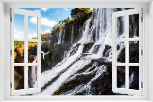 Fototapeta Naklejka Na Ścianę Okno 3D - waterfall in park iguazu falls 