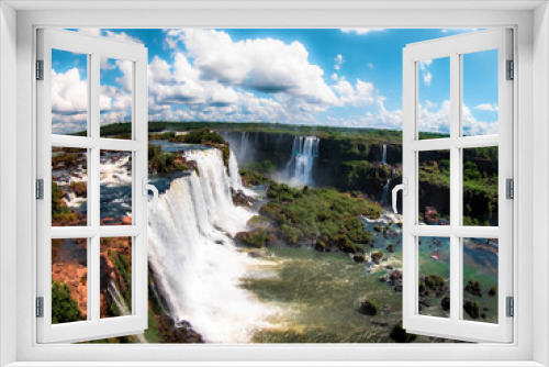 Fototapeta Naklejka Na Ścianę Okno 3D - waterfall in the mountains iguazu falls 
