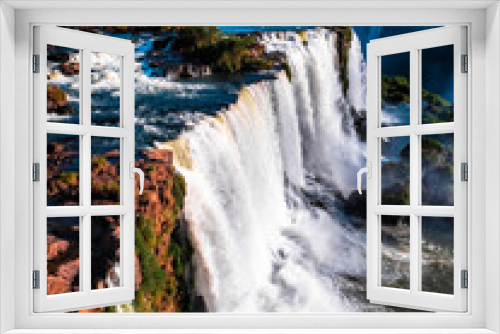 Fototapeta Naklejka Na Ścianę Okno 3D - waterfall in autumn iguazu falls 