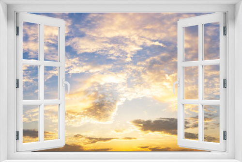 Fototapeta Naklejka Na Ścianę Okno 3D - Panorama cloudy morning sky nature background