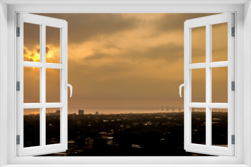 Fototapeta Naklejka Na Ścianę Okno 3D - Atardecer en Maracaibo