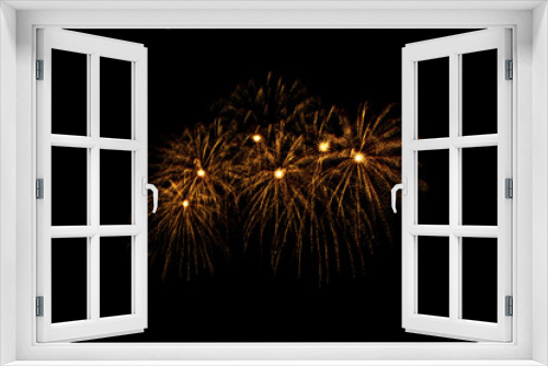 Fototapeta Naklejka Na Ścianę Okno 3D - Colorful Fireworks Celebration, New Year Celebration Fireworks And The Black Sky Background.