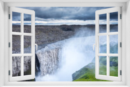 Fototapeta Naklejka Na Ścianę Okno 3D - Dettifoss waterfall, Iceland. Famous place in Iceland. Natural landscape in summer. Icelandic classic view. Travel image.