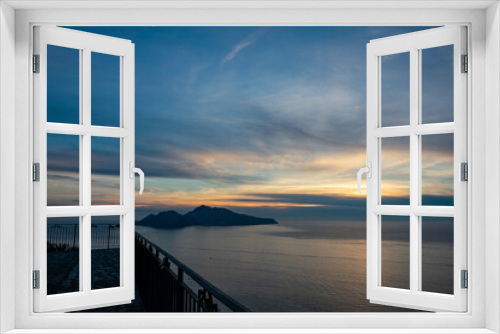 Fototapeta Naklejka Na Ścianę Okno 3D - capri tramonto