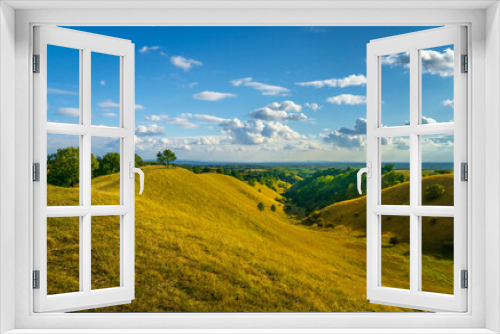 Fototapeta Naklejka Na Ścianę Okno 3D - Grassy Hills